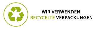 Wir verwenden recycelte Verpackungen