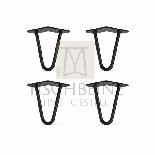 Hairpin Legs 15 cm Schwarz 4er Set