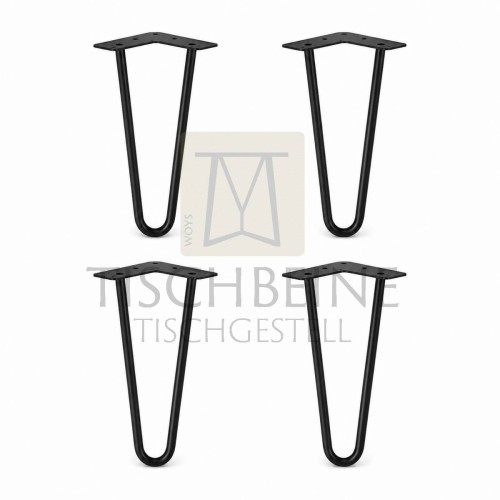Hairpin Legs 20 cm Schwarz 4er Set