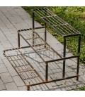 Gartenregal NERO gestuft aus Metall, 80 cm